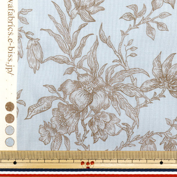 [Cantidad a partir de 5] Tela "Dibujo de línea de fragmento azul 825916-C" Yuwa Ariwa disparó