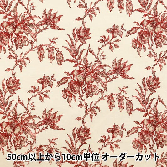 【数量5から】 生地 『シャーティング ラインドローイング レッド 825916-D』 YUWA 有輪商店