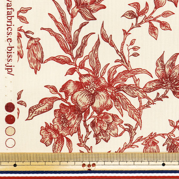 [الكمية تبدأ من 5] الأقمشة "خط السحب الرسم الأحمر 825916-D" Yuwa Ariwa Shoten