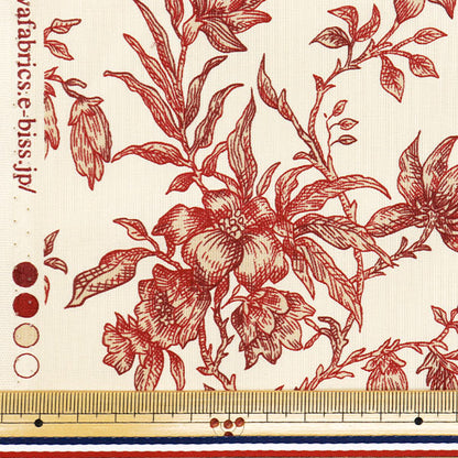 [الكمية تبدأ من 5] الأقمشة "خط السحب الرسم الأحمر 825916-D" Yuwa Ariwa Shoten