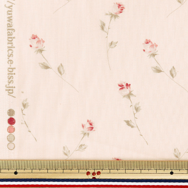 [الكمية تبدأ من 5] الأقمشة "Sharting Single Rose Beige X Red 824929-E" Yuwa Ariwa Shoten