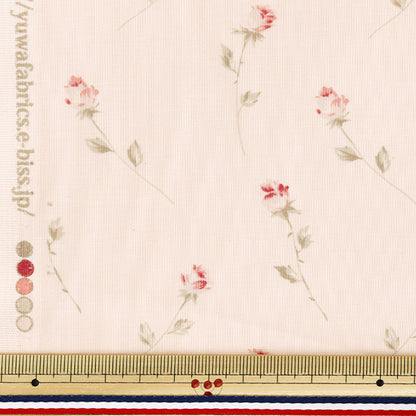 [الكمية تبدأ من 5] الأقمشة "Sharting Single Rose Beige X Red 824929-E" Yuwa Ariwa Shoten