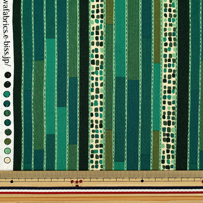 [Quantity from 5] Fabric "Shirting Christmas Stripe Green 829973-B" YUWA Yuwa Shop