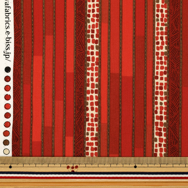 [Quantity from 5] Fabric "Shirting Christmas Stripe Red 829973-C" YUWA Yuwa Shop