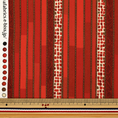 [Quantity from 5] Fabric "Shirting Christmas Stripe Red 829973-C" YUWA Yuwa Shop