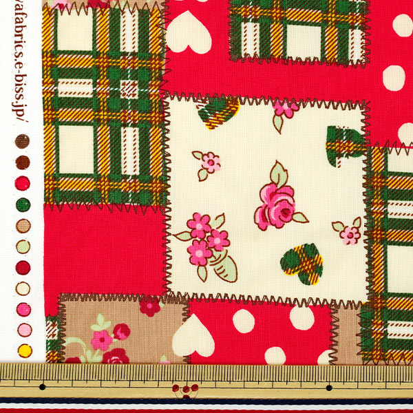 [Cantidad desde 5] Tela "Camisas navideñas"Acolchado Rojo claro 829977-B" Tienda Yuwa Yuwa