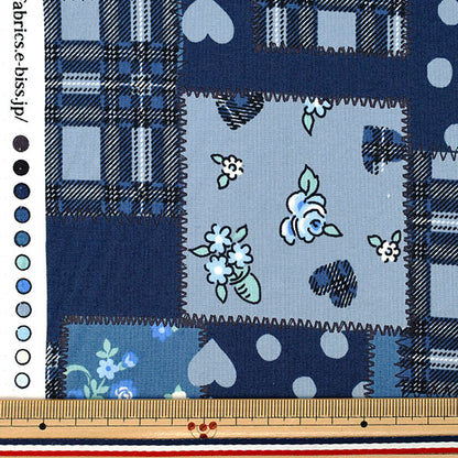 [Cantidad desde 5] Tela "Camisas navideñas"Acolchado Azul 829977-D" Tienda Yuwa Yuwa