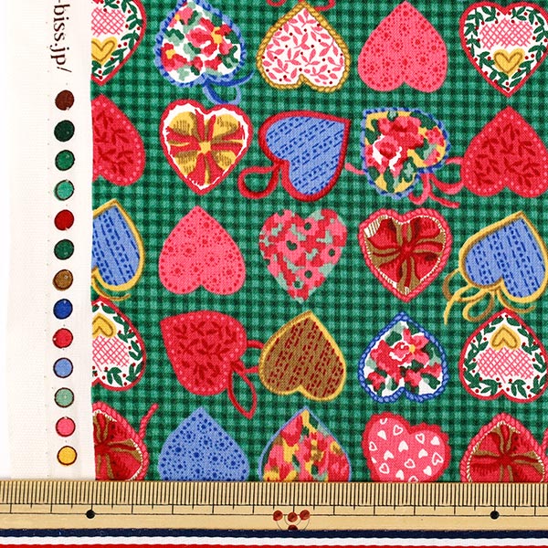 【数量5起】 織物 圣诞心形绿色829974-A" YUWA有轮商店