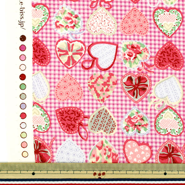 【数量5起】 織物 圣诞心白色×粉红色829974-D" YUWA有轮商店