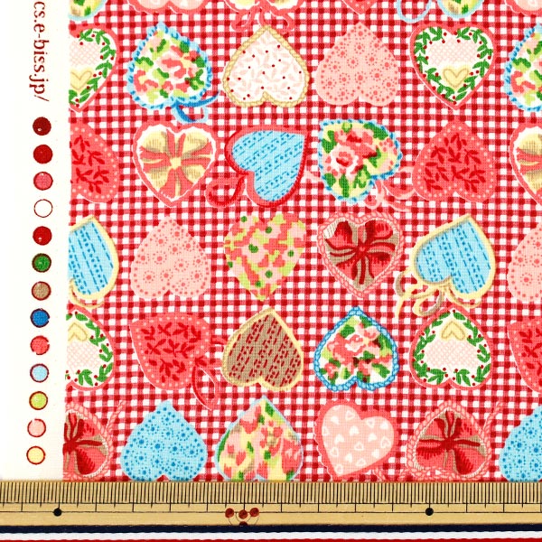 【数量5起】 織物 圣诞心白×红829974-E" YUWA有轮商店