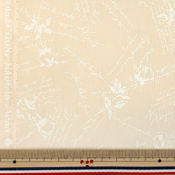 【数量5から】 生地 『シャーティング wrapping paper クリーム×ホワイト』 YUWA 有輪商店