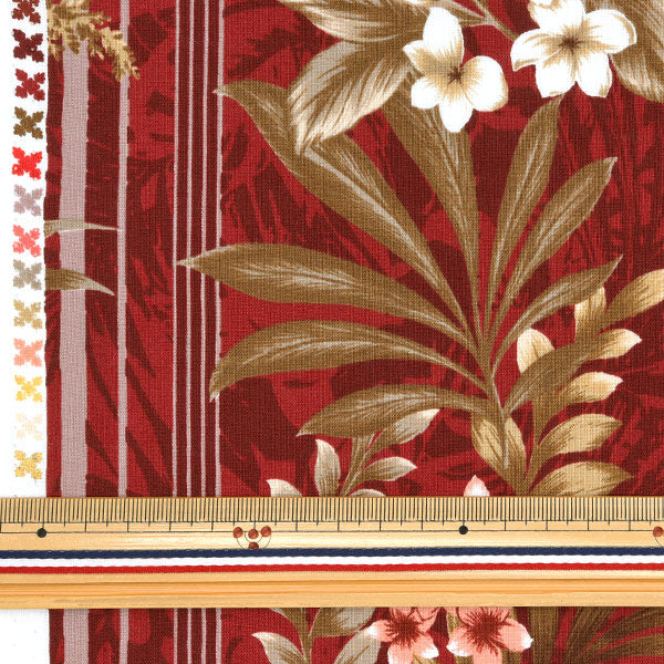 [Quantité à partir de 5] Tissu"Style de l'île Sharting Cathy Mum Popoed Red 02541-1pi"