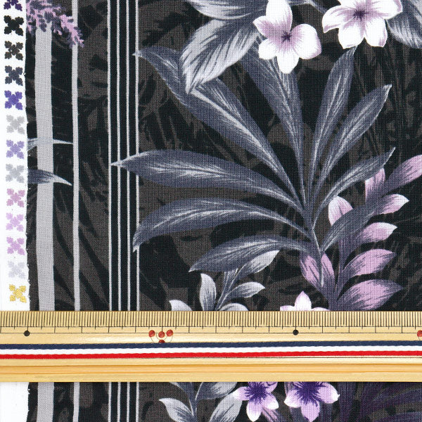 [Quantité à partir de 5] Tissu"Style de l'île Sharting Cathy Mum Popoe Black 02541-3BK"