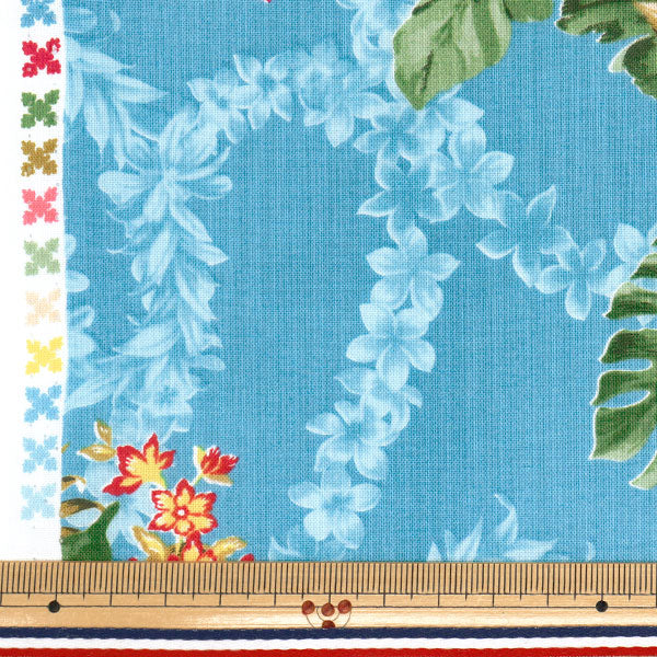 [Quantité à partir de 5] Tissu"Style de l'île Shart Cathy Mum Napua Blue 02542-2BL"