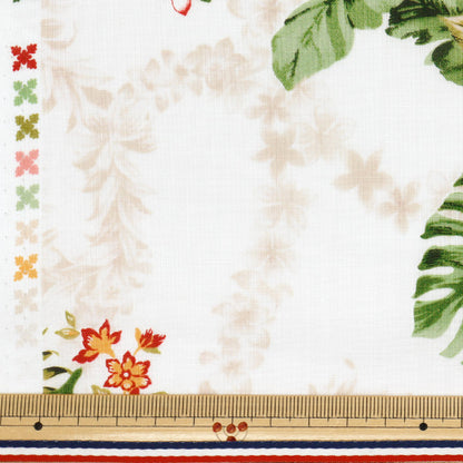 [Quantité à partir de 5] Tissu"Style de l'île shart Cathy Mum Napua Beige 02542-4Wh"