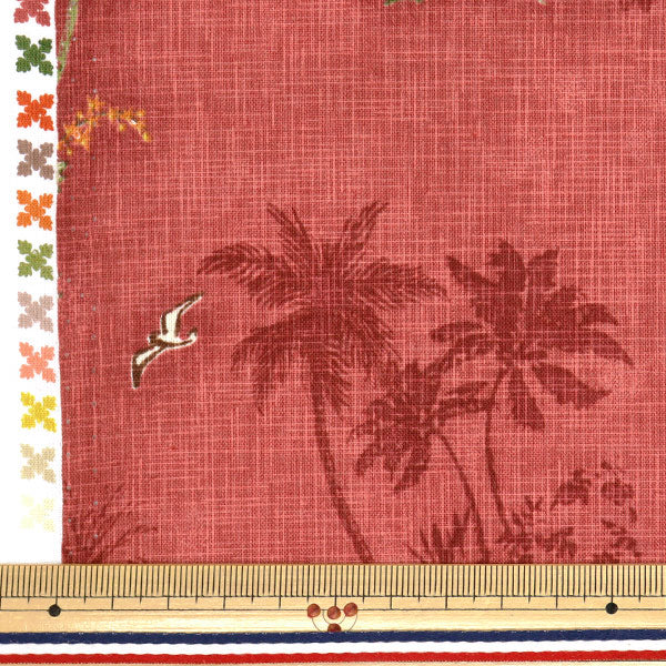 [Quantité à partir de 5] Tissu"Style de l'île shart Cathy Mum Pirina Red 02543-1pi"