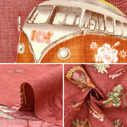 [Quantité à partir de 5] Tissu"Style de l'île shart Cathy Mum Pirina Red 02543-1pi"