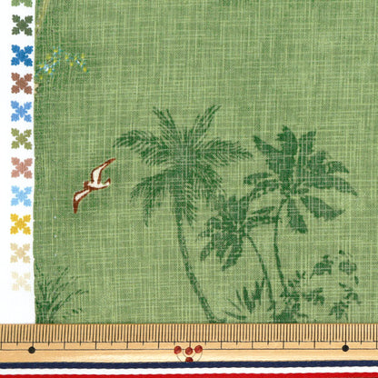 [Quantité à partir de 5] Tissu"Style de l'île Shart Cathy Mum Pirina Green 02543-2GR"