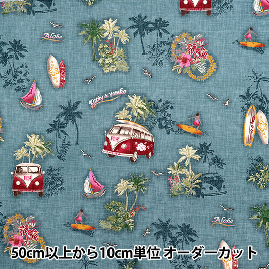 [Quantité à partir de 5] Tissu"Style de l'île Shart Cathy Mum Pirina Blue 02543-3BL"