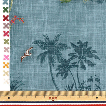 【数量5から】 生地『シャーティング アイランドスタイル キャシーマム ピリナ ブルー 02543-3BL』