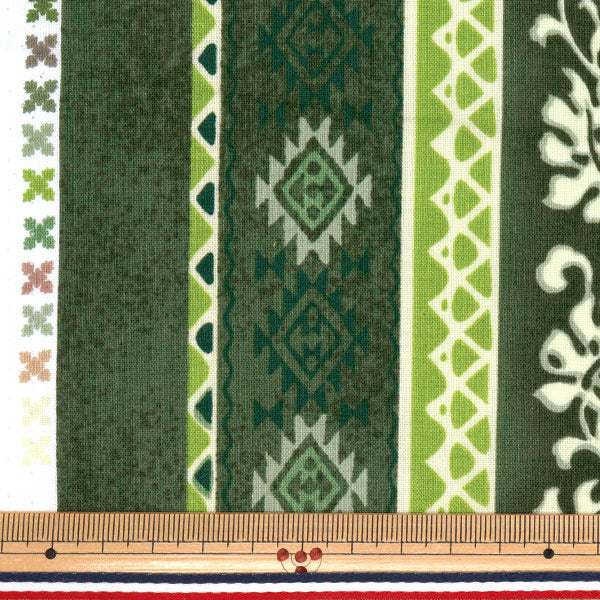 [Quantity starting from 5] Fabric"Sharting Island Style Kathy Mum Wolul Green 02544-2GR"