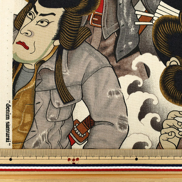 [Количество, начиная с 5] Ткань "США хлопок Простыни Александр Генри Деним Самурай 8872-CR"