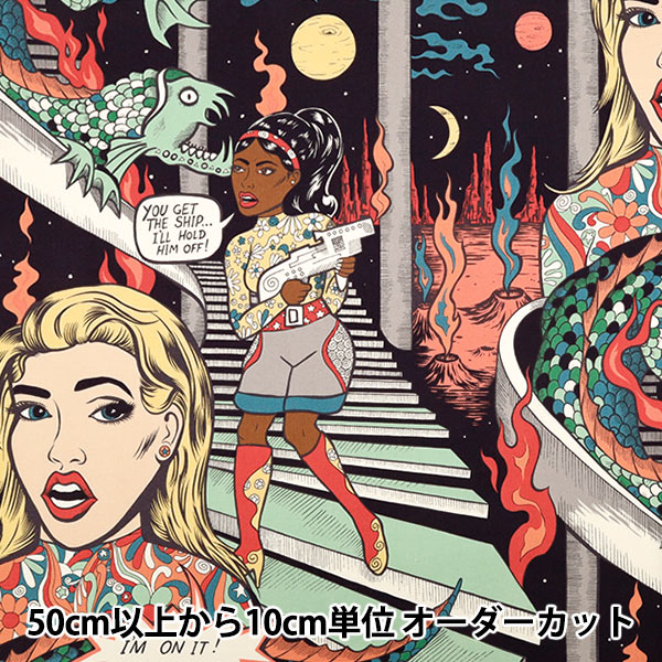 [Cantidad a partir de 5] Tela "Algodón de EE. UU. láminas ¡Característica de la criatura Alexander Henry! 8909-Br"