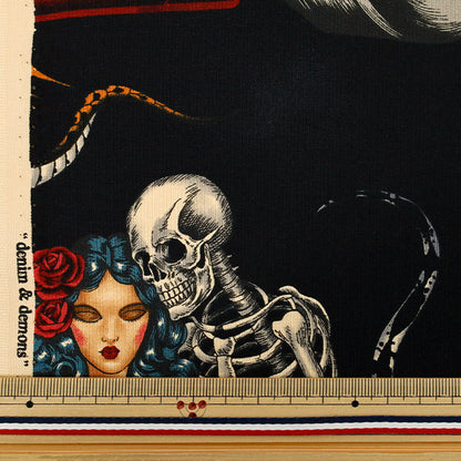 【数量5から】 生地 『USAコットン シーチング ALEXANDER HENRY denim&demons 9045-AR』