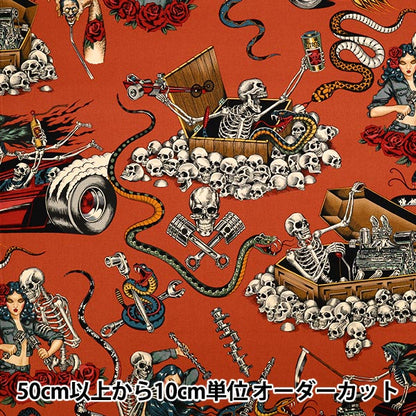 【数量5から】 生地 『USAコットン シーチング ALEXANDER HENRY denim&demons 9045-B』