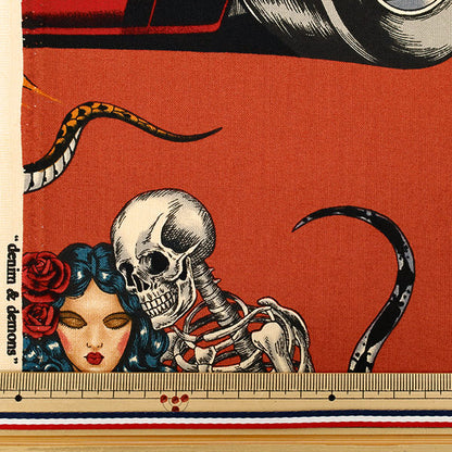 【数量5から】 生地 『USAコットン シーチング ALEXANDER HENRY denim&demons 9045-B』