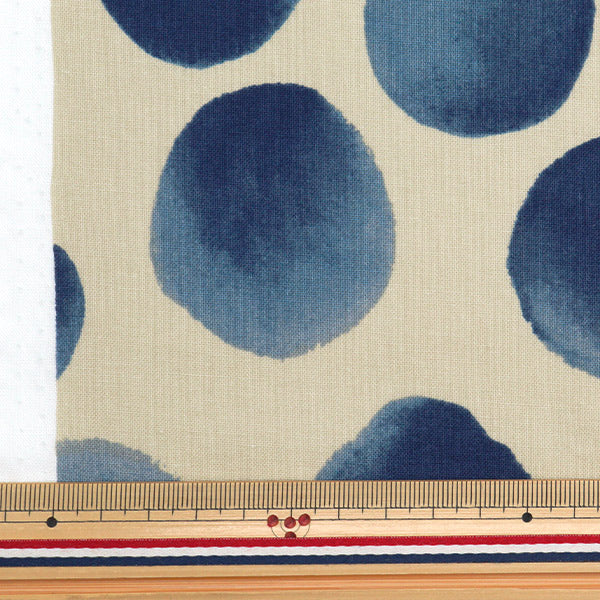 [Quantity from 5] Fabric "SheetingAngel Soft Processing NOVA Watercolor Dot 2 NSE-WAD2-BLBE” KOKKA