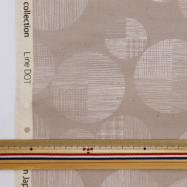 [Quantity from 5] Fabric 『NOVA Oxford Line dot light gray NOX-LIDO-LGY” KOKKA 【YuzawayaOriginal]