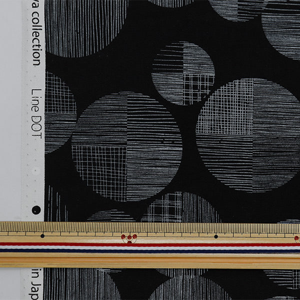 [Quantity from 5] Fabric 『NOVA Oxford Line dot black NOX-LIDO-BK” KOKKA 【YuzawayaOriginal]