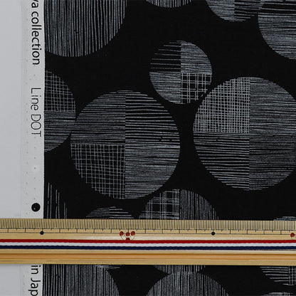 [Quantity from 5] Fabric 『NOVA Oxford Line dot black NOX-LIDO-BK” KOKKA 【YuzawayaOriginal]