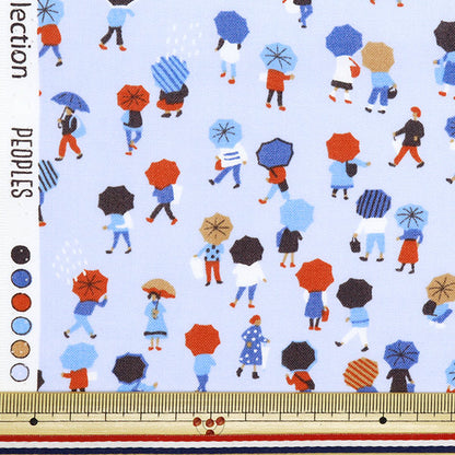 [Quantity from 5] Fabric 『NOVA Sheeting Rainy Day Blue NSE-PEOP-BL” KOKKA 【YuzawayaOriginal]