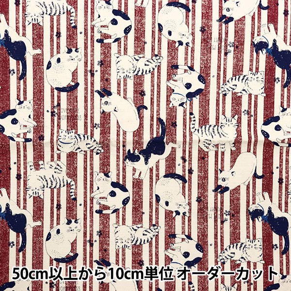 [Dalla quantità 5] Tessuto "Nova Oxford Nyaccolly Red Nox-Nya-Re" KOKKA 【Yuzawayaoriginale】