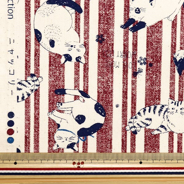 [Dalla quantità 5] Tessuto "Nova Oxford Nyaccolly Red Nox-Nya-Re" KOKKA 【Yuzawayaoriginale】