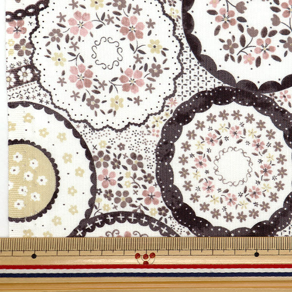 [Aus Menge 5] Stoff "Nova leinwandbindung Polnischer potarischer rosa nox-popo-pi" KOKKA 【YuzawayaOriginal】