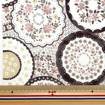 [Aus Menge 5] Stoff "Nova leinwandbindung Polnischer potarischer rosa nox-popo-pi" KOKKA 【YuzawayaOriginal】