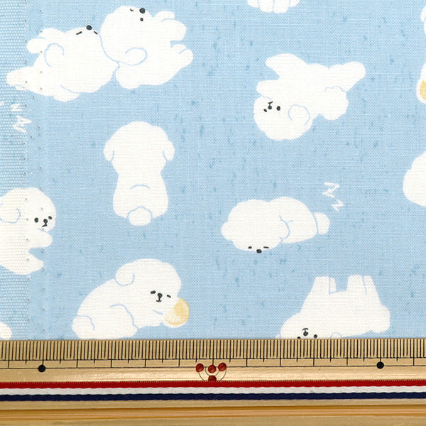 【数量5から】 生地 『NOVA シーチング ビション・フリーゼ サックス NSE-BIC-SA』 KOKKA コッカ 【ユザワヤオリジナル】