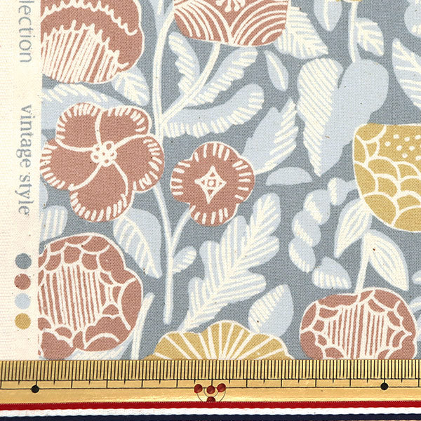 [Menge ab 5] Stoff "NOVA leinwandbindung Vintage Flower Multi NSE-VIF-MUL" KOKKA 【YuzawayaOriginal】
