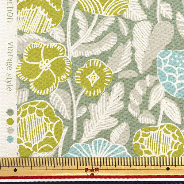 [Quantity starting from 5] Fabric "NOVA Sheeting Vintage Flower Green NSE-VIF-GR" KOKKA 【Yuzawayaoriginal】
