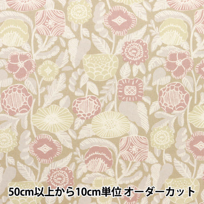 [Cantidad a partir de 5] Tela "ESTRELLA NUEVA láminas Vintage Flower Pink NSE-VIF-PI" KOKKA 【Yuzawayaoriginal】