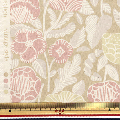 [Cantidad a partir de 5] Tela "ESTRELLA NUEVA láminas Vintage Flower Pink NSE-VIF-PI" KOKKA 【Yuzawayaoriginal】