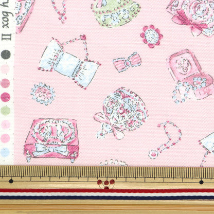 [Cantidad a partir de 5] Tela 『Oxford Colorido joyero de lienzo rosa cocan-jew2-pi" KOKKA