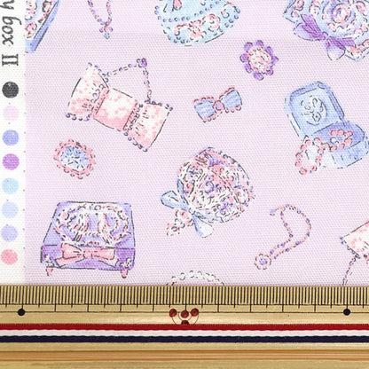 [Cantidad a partir de 5] Tela 『Oxford Colorido joyero de lienzo púrpura cocan-jew2-pu" KOKKA