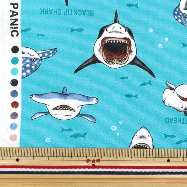 [Quantité à partir de 5] Tissu 『Oxford Saxophone de requin-requin coloré cocan-sha-sa" KOKKA