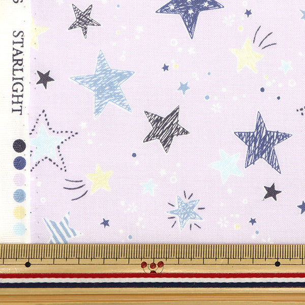 [Quantity starting from 5] Fabric 『Sheeting Colorful Canvas Starlight Purple COCAN-STA-PU" KOKKA