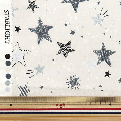 [Menge ab 5] Stoff 『leinwandbindung Buntes Leinwand Starlight Black Cocan-STA-BK" KOKKA