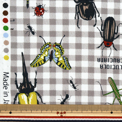 [Quantity starting from 5] Fabric 『Oxford Colorful Canvas Forest Heroes Gray COCAN-HERO-GY" KOKKA